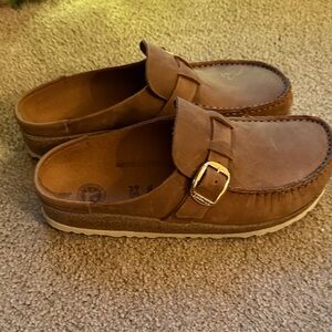 Birkenstock Buckley size 39 in cognac oiled leather